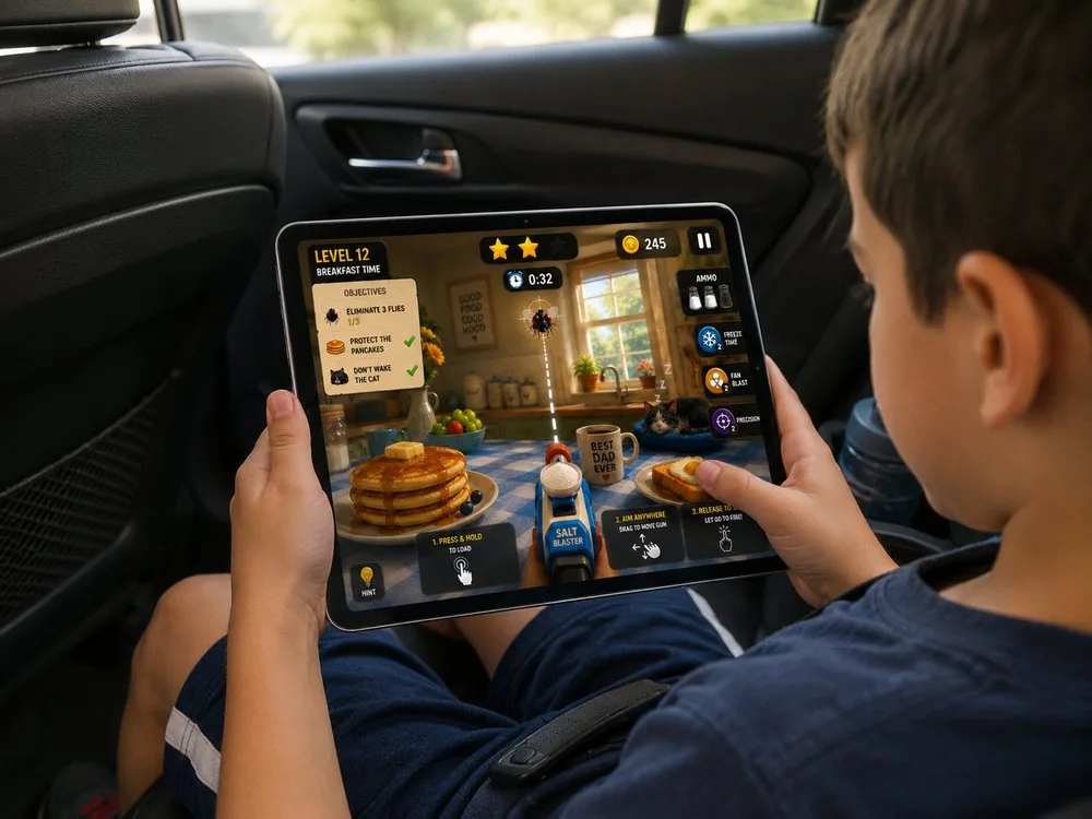 Tablet gameplay mockup